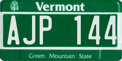 VT license plate AJP144