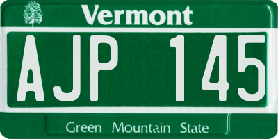 VT license plate AJP145