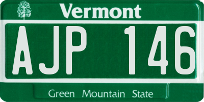 VT license plate AJP146