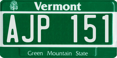 VT license plate AJP151