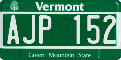 VT license plate AJP152