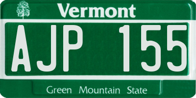 VT license plate AJP155
