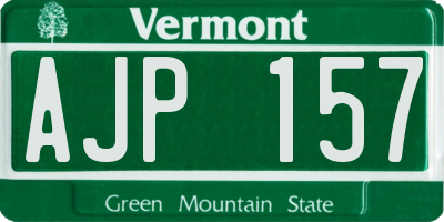 VT license plate AJP157