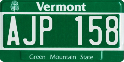 VT license plate AJP158