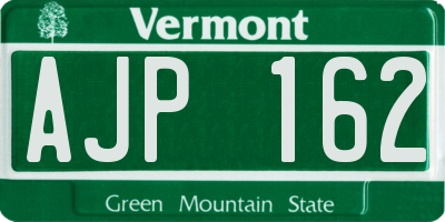 VT license plate AJP162