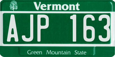 VT license plate AJP163