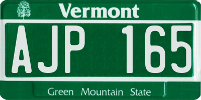 VT license plate AJP165