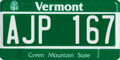 VT license plate AJP167