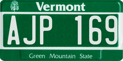 VT license plate AJP169