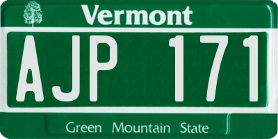 VT license plate AJP171
