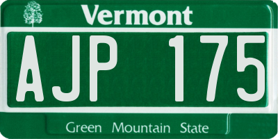 VT license plate AJP175