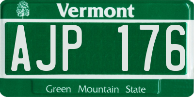 VT license plate AJP176