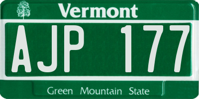 VT license plate AJP177