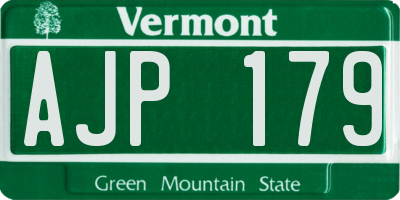 VT license plate AJP179