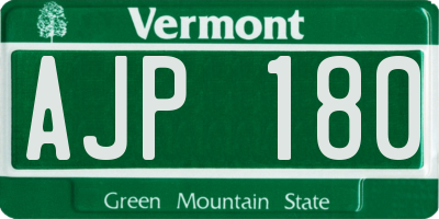VT license plate AJP180