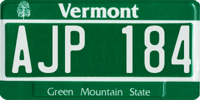 VT license plate AJP184