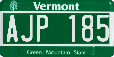 VT license plate AJP185