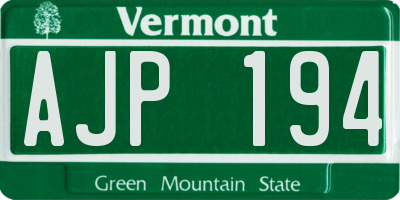 VT license plate AJP194