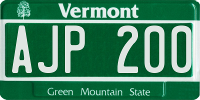 VT license plate AJP200