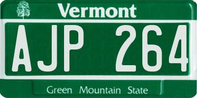 VT license plate AJP264