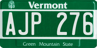 VT license plate AJP276