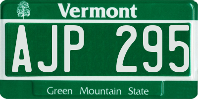VT license plate AJP295
