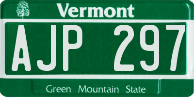 VT license plate AJP297