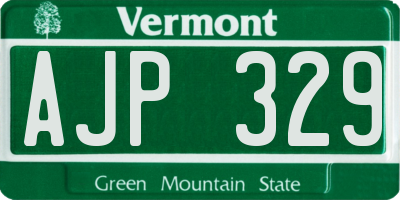 VT license plate AJP329