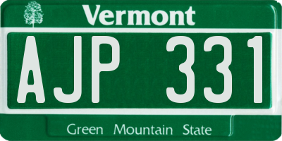 VT license plate AJP331