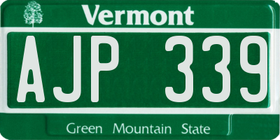 VT license plate AJP339
