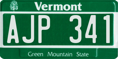 VT license plate AJP341