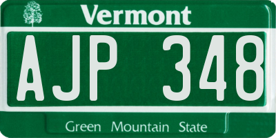 VT license plate AJP348