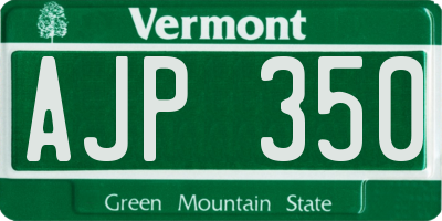 VT license plate AJP350