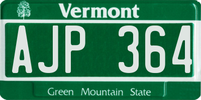 VT license plate AJP364