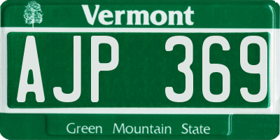 VT license plate AJP369