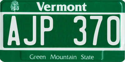 VT license plate AJP370