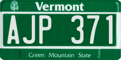VT license plate AJP371