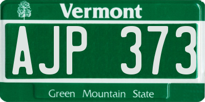 VT license plate AJP373