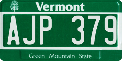VT license plate AJP379
