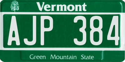 VT license plate AJP384