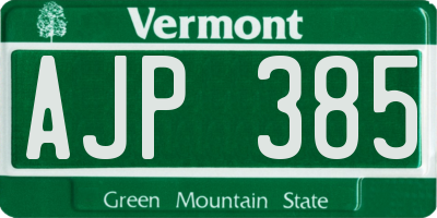 VT license plate AJP385