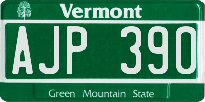 VT license plate AJP390
