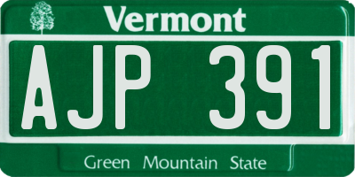 VT license plate AJP391