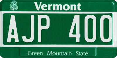 VT license plate AJP400