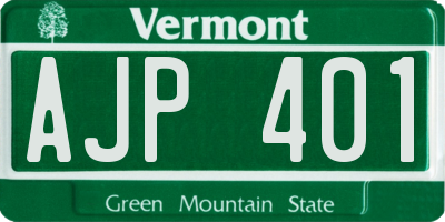 VT license plate AJP401