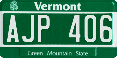 VT license plate AJP406