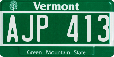VT license plate AJP413