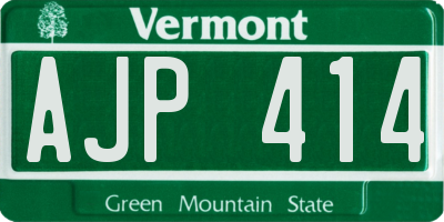 VT license plate AJP414