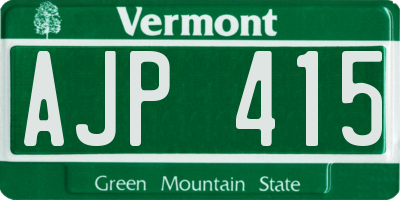 VT license plate AJP415