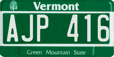VT license plate AJP416